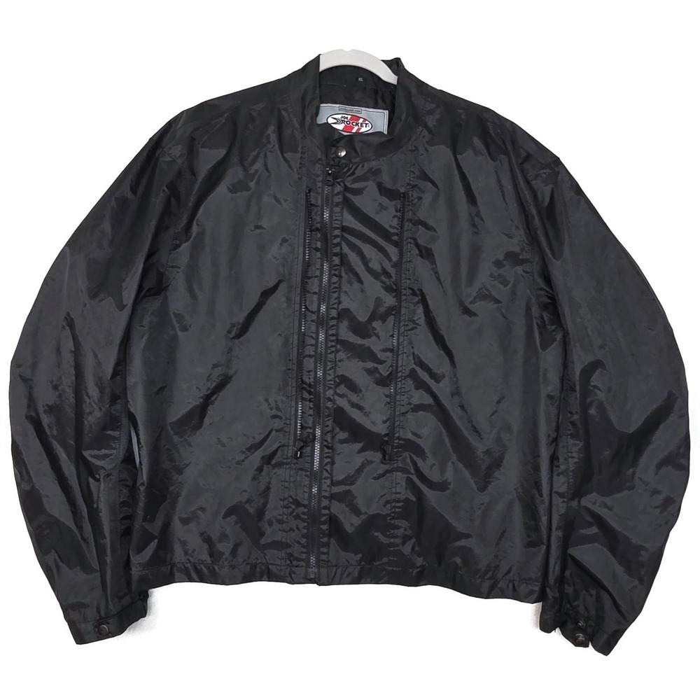 Joe Rocket Jacket Mens XL Black Lightweight Motorcycle Riding Full Zip Lined